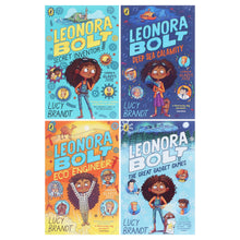 Load image into Gallery viewer, Leonora Bolt Secret Inventor Series (Book 1-4) by Lucy Brandt: Illustrated 4 Books Collection Set - Ages 6-10 - Paperback - Bangzo Books Wholesale