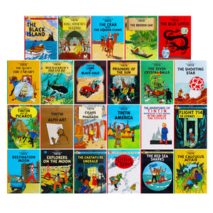The Adventures of Tintin by Hergé: 90th Anniversary 23 Books Box Set - Ages 7+ - Paperback