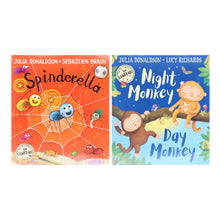 Load image into Gallery viewer, Julia Donaldson 2 Books Collection Set (Spinderella, Night Monkey Day Monkey) - Ages 3+ - Paperback - Bangzo Books Wholesale