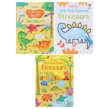 Load image into Gallery viewer, Usborne: My Dinosaur Activity Pack 3 Books Box Set and Over 200 Stickers - Ages 3+ - Paperback