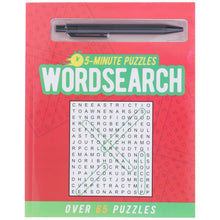 Load image into Gallery viewer, 5-Minute Puzzles Wordsearch (includes ball-point pen): Over 65 Puzzles by Eric Saunders - Non Fiction - Paperback