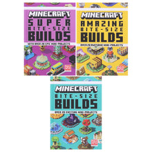 Load image into Gallery viewer, Minecraft Bite-Size Builds by Mojang AB 3 Books Collection Box Set - Ages 7+ - Hardback