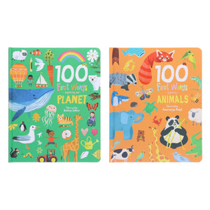 100 First Words Exploring Our Planet & Animals By Sweet Cherry Publishing - Ages 3-5 - Board Book