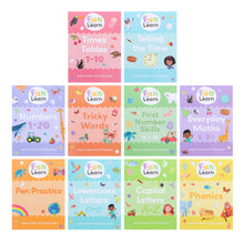 Load image into Gallery viewer, Fun to Learn Wipe-Clean Activity 10 Books Collection Set - Ages 3+ - Paperback