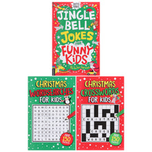 Load image into Gallery viewer, Christmas Crosswords Collection By Sarah Khan and Gary Panton 3 Books Set - Ages 7-9 - Paperback