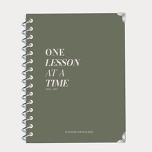 Load image into Gallery viewer, One Lesson At A Time 2026-2027 Teacher Planner - Olive Edition - Spiral Bound Hardback