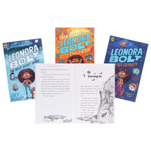 Load image into Gallery viewer, Leonora Bolt Secret Inventor Series (Book 1-4) by Lucy Brandt: Illustrated 4 Books Collection Set - Ages 6-10 - Paperback - Bangzo Books Wholesale