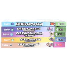 Load image into Gallery viewer, Cat Kid Comic Club by Dav Pilkey 5 Books Collection Set - Graphic Novels - Ages 7-12 - Hardback