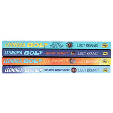 Load image into Gallery viewer, Leonora Bolt Secret Inventor Series (Book 1-4) by Lucy Brandt: Illustrated 4 Books Collection Set - Ages 6-10 - Paperback - Bangzo Books Wholesale