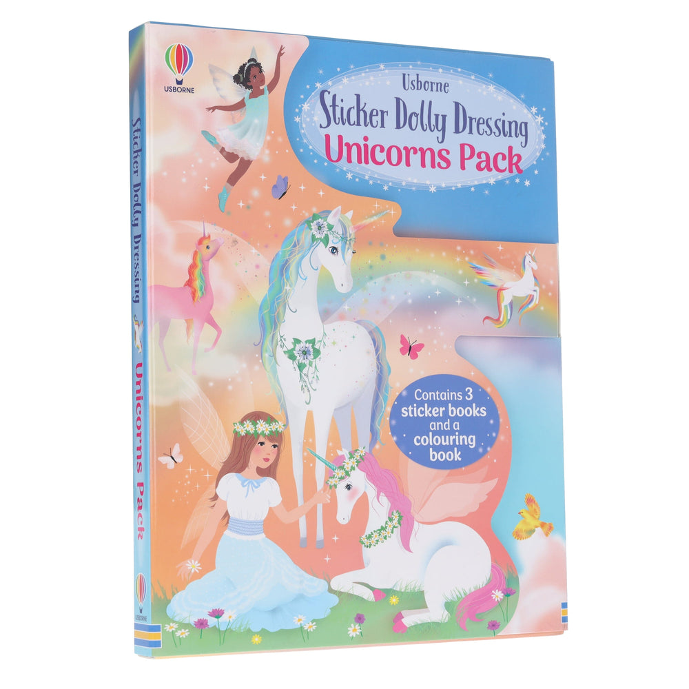 Usborne: Sticker Dolly Dressing Unicorns Pack by Fiona Watt 4 Books Collection Box Set - Ages 5+ - Paperback