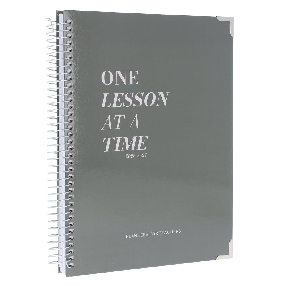 One Lesson At A Time 2026-2027 Teacher Planner - Olive Edition - Spiral Bound Hardback