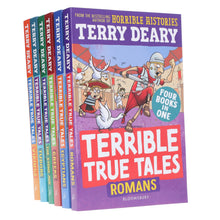 Load image into Gallery viewer, Terrible True Tales By Terry Deary: 6 Books (4 Books in 1) Collection Set - Ages 7-9 - Paperback