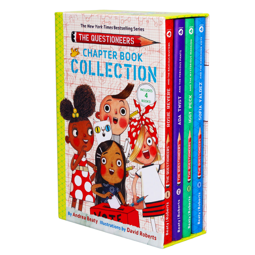 Questioneers Chapter Book Collection by Andrea Beaty & David Roberts 4 Books Collection Set - Ages 6-9 - Hardback - Bangzo Books Wholesale