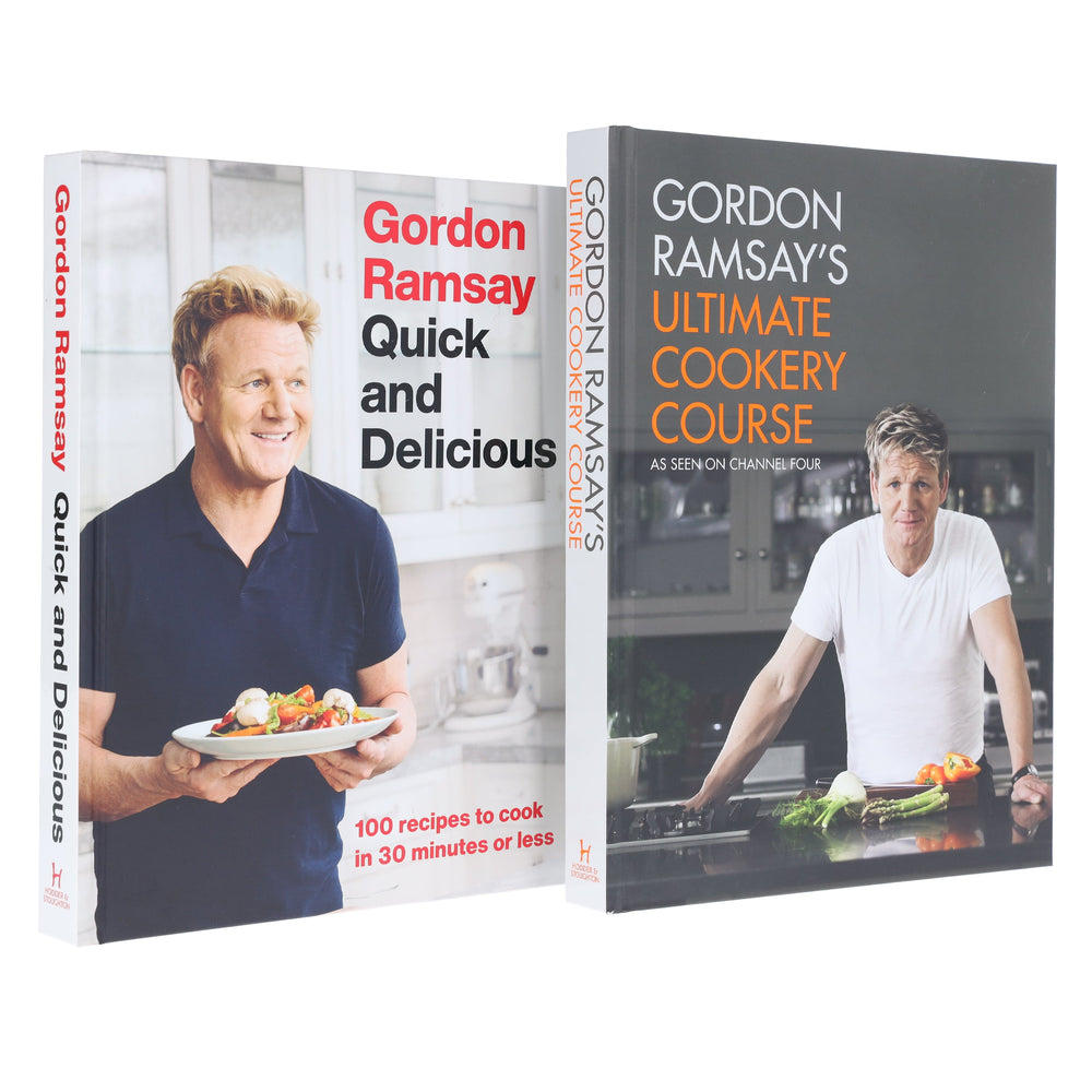 Gordon Ramsay's Cookbook Collection (Quick & Delicious and Ultimate Cookery Course) 2 Books Set - Non Fiction - Hardback