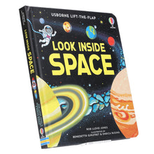 Load image into Gallery viewer, Usborne Lift-The-Flap Look Inside Space by Rob Lloyd Jones - Ages 5+ - Board Book