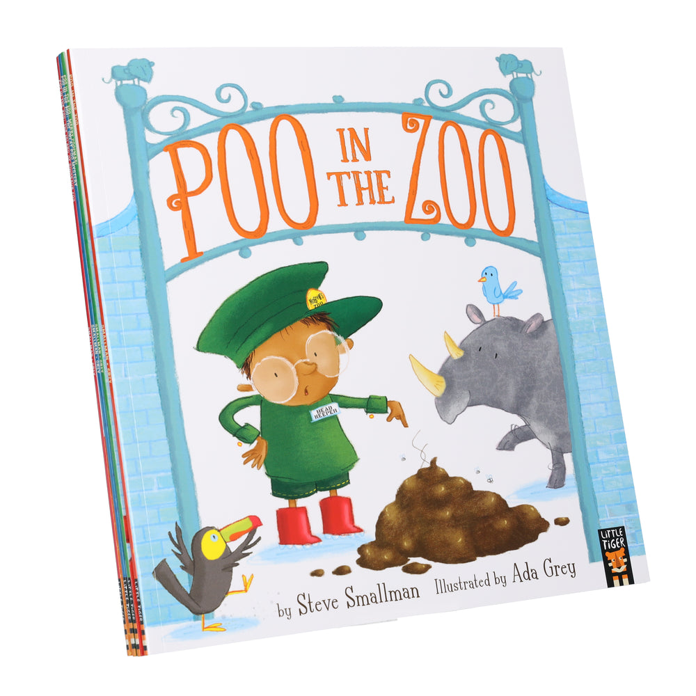 Poo In The Zoo Series By Steve Smallman 4 Books Picture Stories Collection - Ages 3-6 - Paperback - Bangzo Books Wholesale