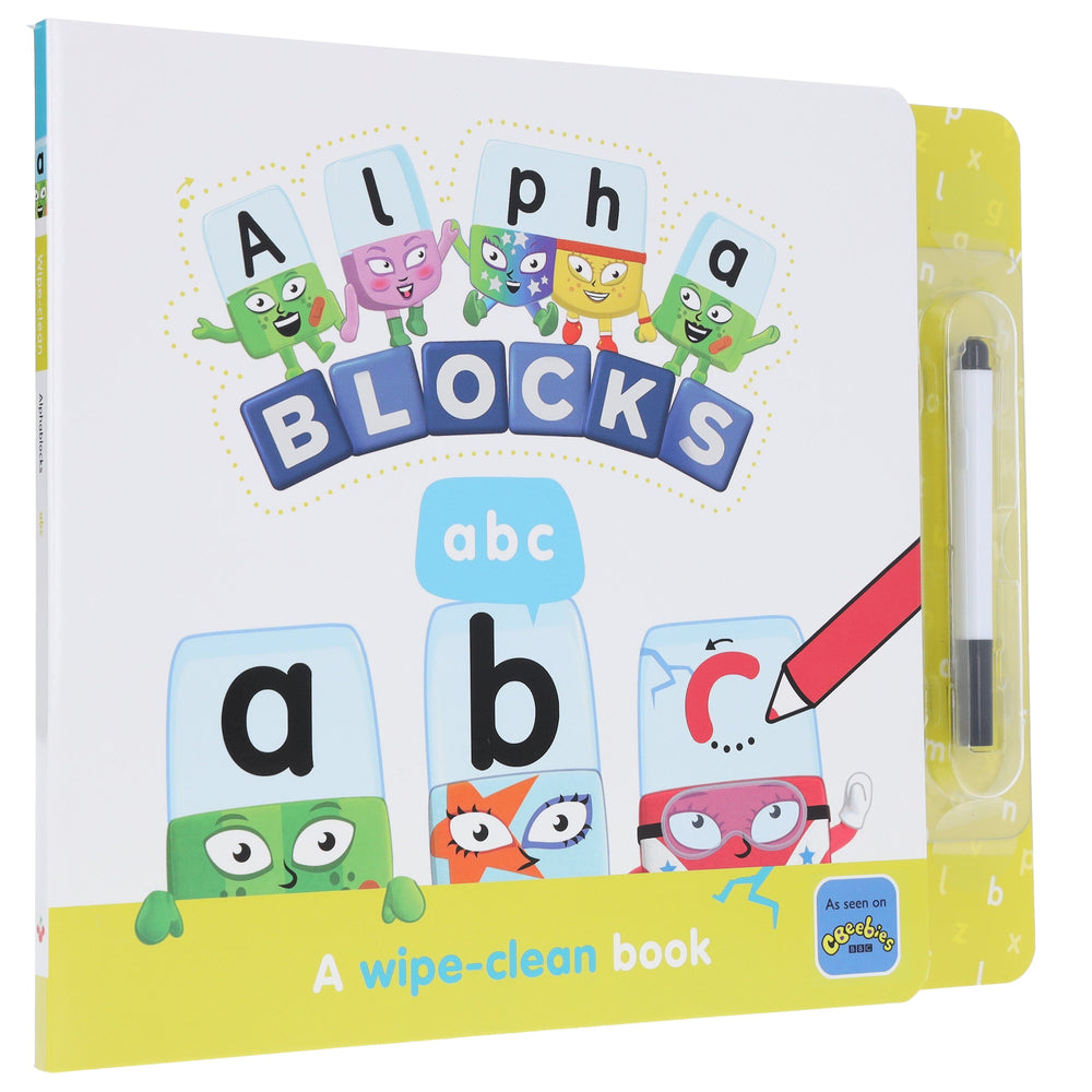 Alphablocks ABC: A Wipe-Clean Book and Pen - Learn to Write the Alphabet - Ages 3-6 - Board Book