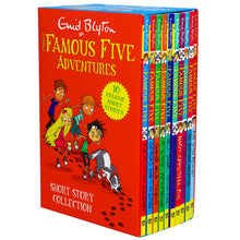 Load image into Gallery viewer, The Famous Five Adventures Short Story Collection By Enid Blyton 10 Colour Books Box Set - Ages 9-11 - Paperback