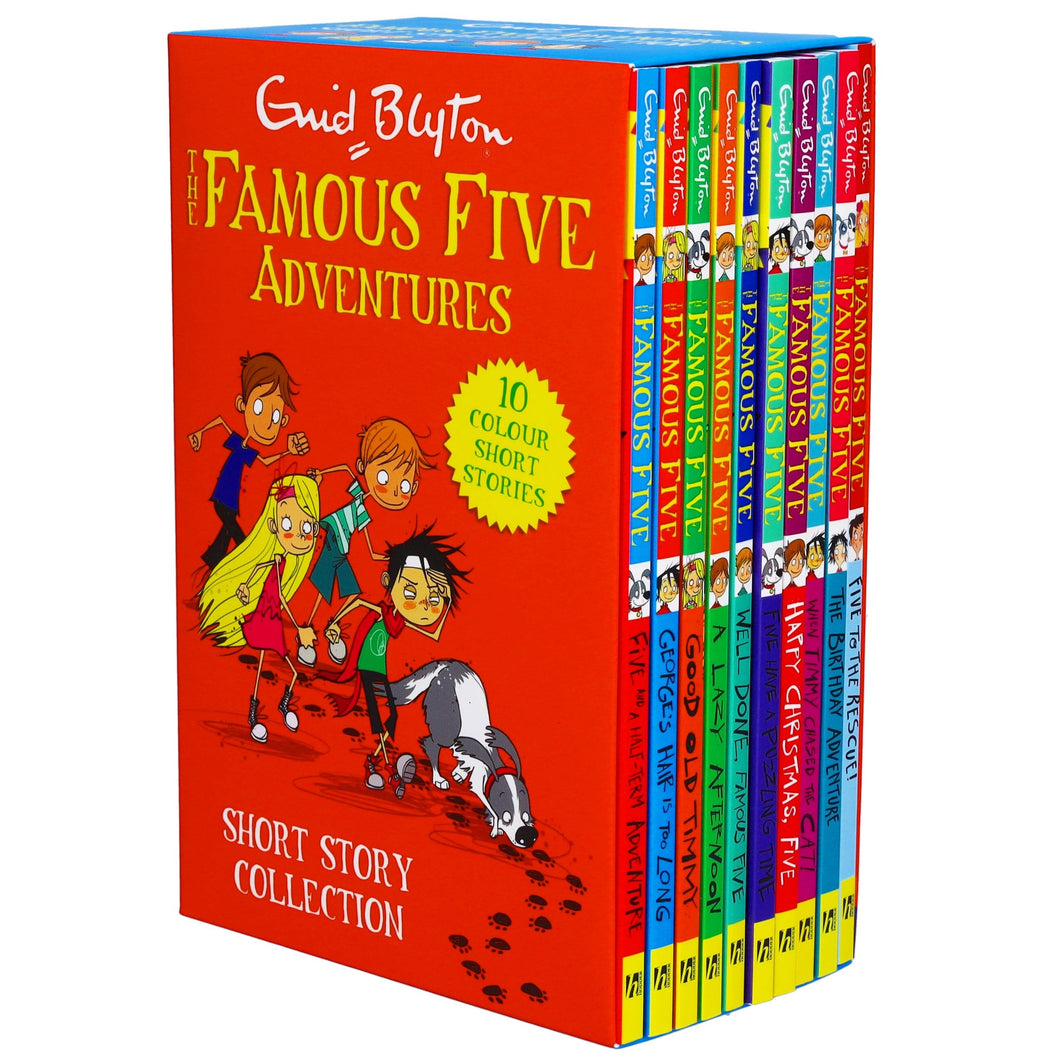 The Famous Five Adventures Short Story Collection By Enid Blyton 10 Colour Books Box Set - Ages 9-11 - Paperback