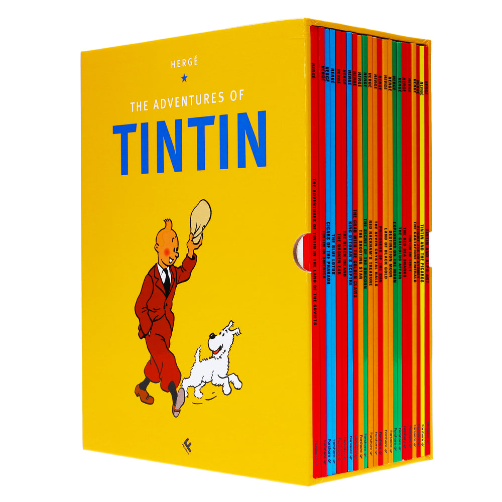 The Adventures of Tintin by Hergé: 90th Anniversary 23 Books Box Set - Ages 7+ - Paperback - Bangzo Books Wholesale