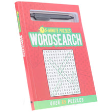 Load image into Gallery viewer, 5-Minute Puzzles Wordsearch (includes ball-point pen): Over 65 Puzzles by Eric Saunders - Non Fiction - Paperback