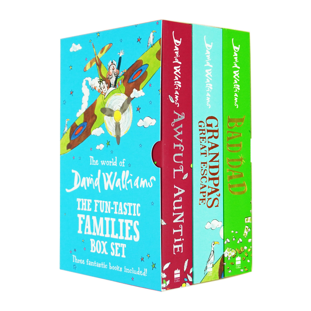 The World of David Walliams: Fun-Tastic Families 3 Books Box Set - Age 7-11 - Paperback