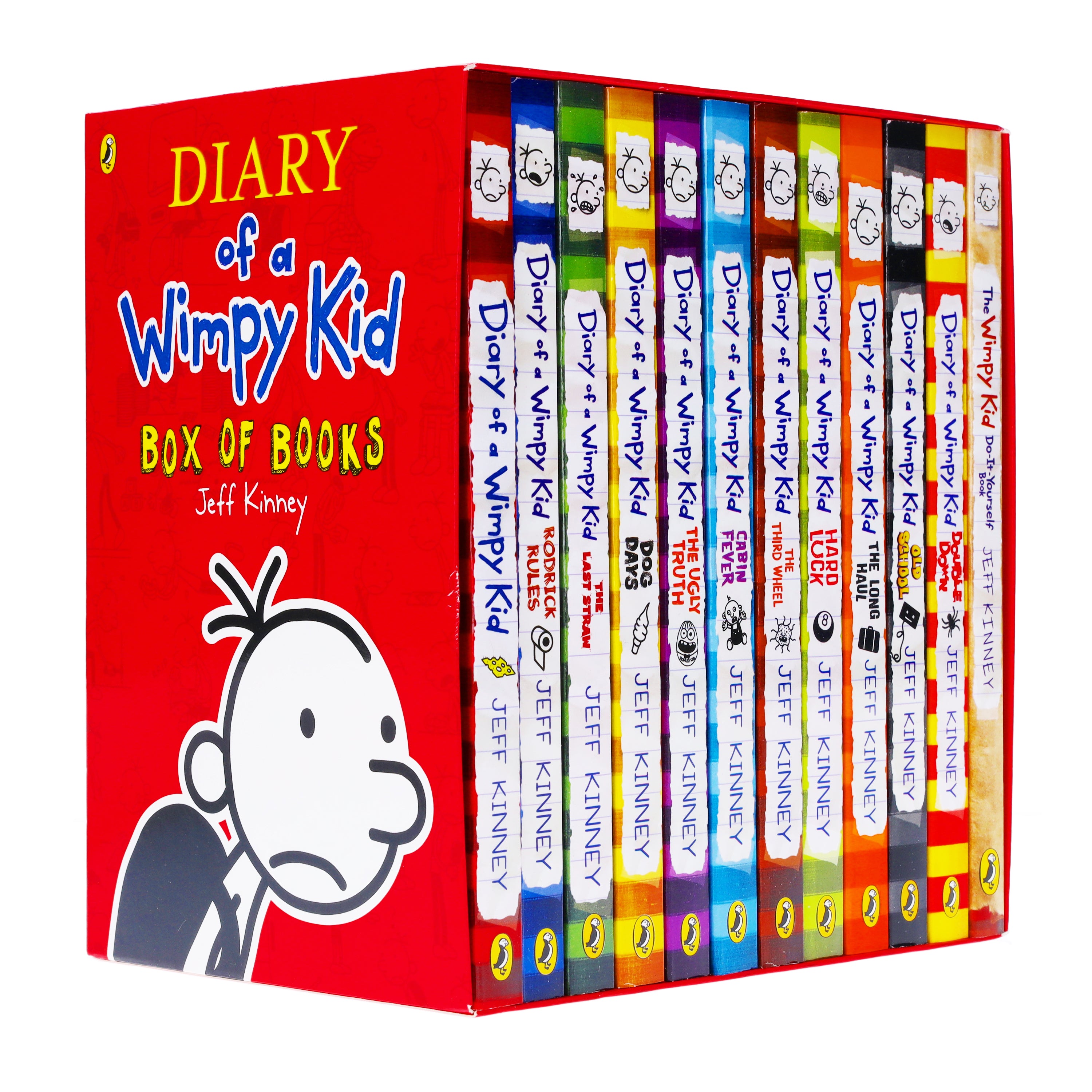 Diary of a Wimpy Kid Box of Books 1-4 Revised - by Jeff Kinney (Hardcover)