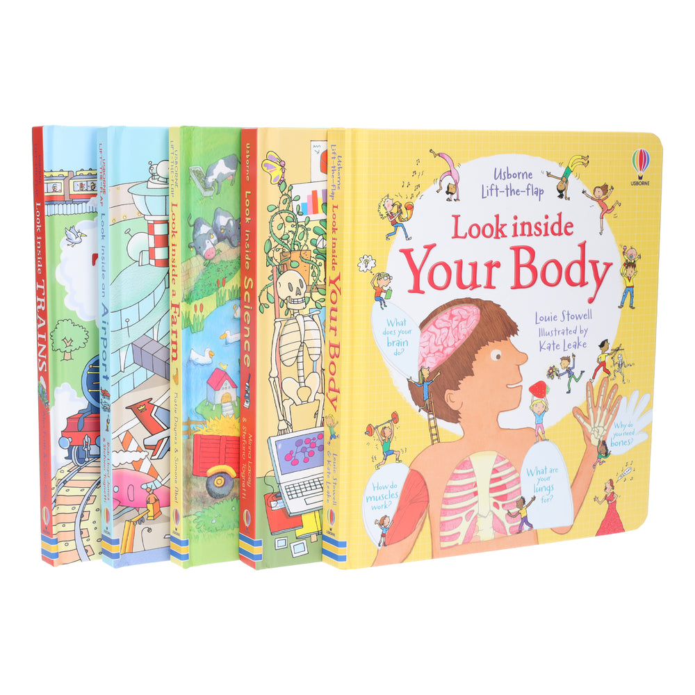 Usborne Lift the Flap Look Inside 5 Books Collection Set - Ages 5+ - Board Book - Bangzo Books Wholesale