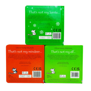 That's not my Series 3 Books Christmas Collection Set By Fiona Watt (My Santa..., My Reindeer... & My Elf...) - Ages 0-5 - Board Book