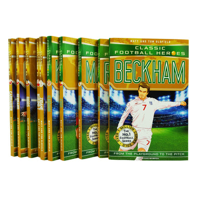 Classic Football Heroes 10 Book Collection Set By Matt & Tom Oldfield - Ages 8-14 - Paperback