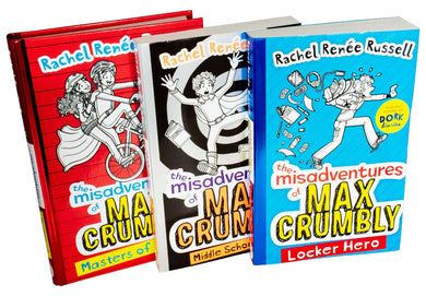 Russell Misadventures Of Max Crumbly 3 Books Children Set By Rachel Renne