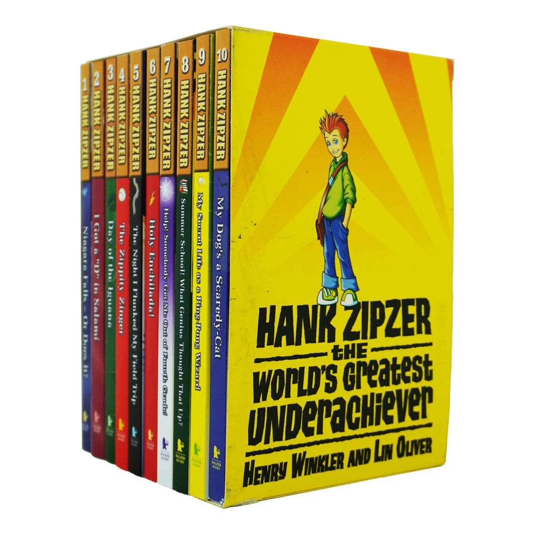 Hank Zipzer 10 Books Box Set Collection by Henry Winkler and Lin Oliver - Ages 7-9 - Paperback