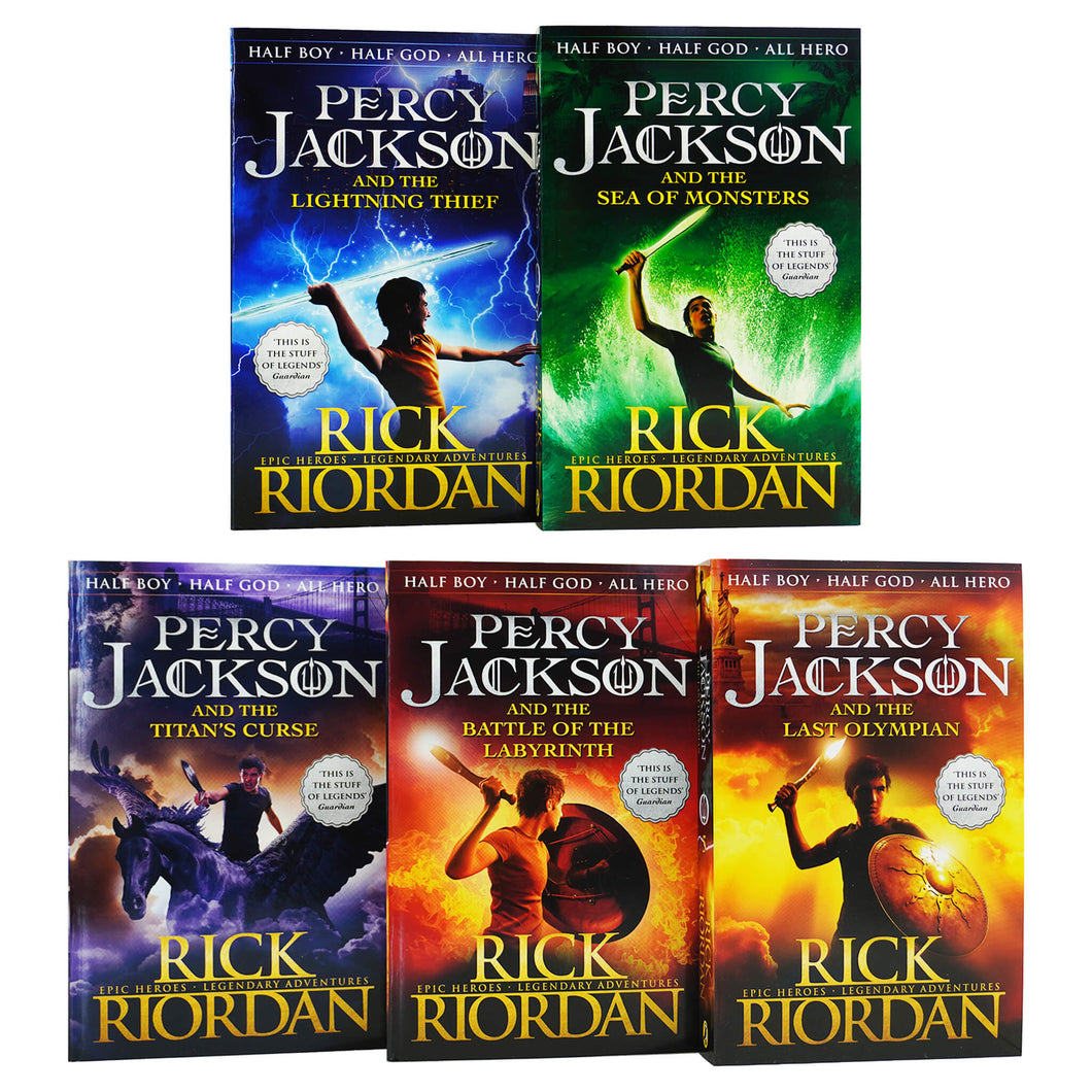 Percy Jackson Collection 5 Books By Rick Riordan - Ages 7+ - Paperback