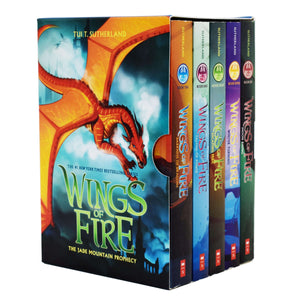 Wings of Fire The Jade Mountain Prophecy 5 Books (6-10) By Tui T. Sutherland - Ages 9-14- Paperback