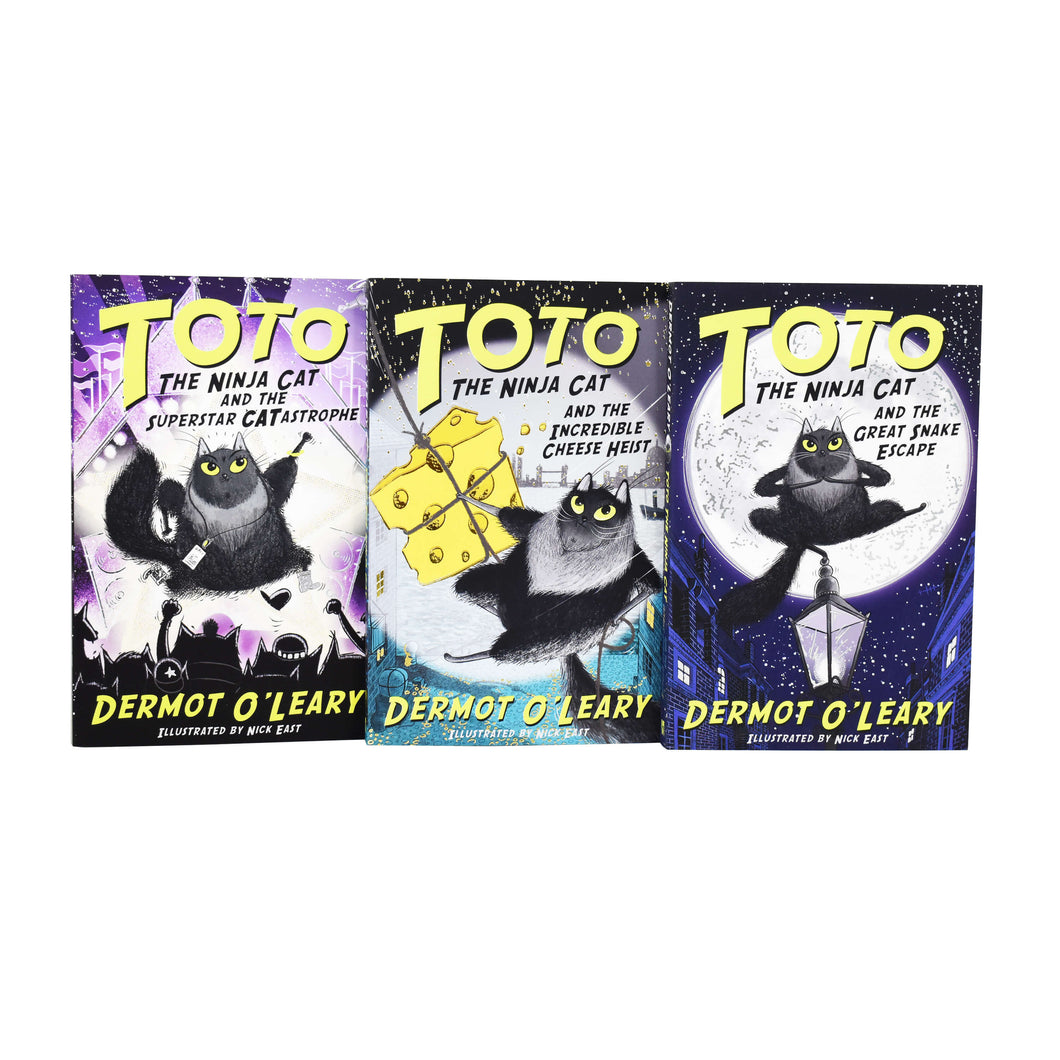 Toto the Ninja Cat Series 3 Books Collection Set-Paperback by Dermot O'Leary