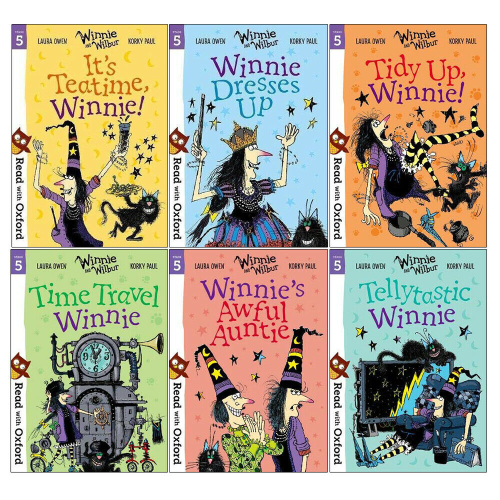 Read With Oxford Winnie & Wilbur Stage 5 Pack 6 Books Children Collection Paperback Set 