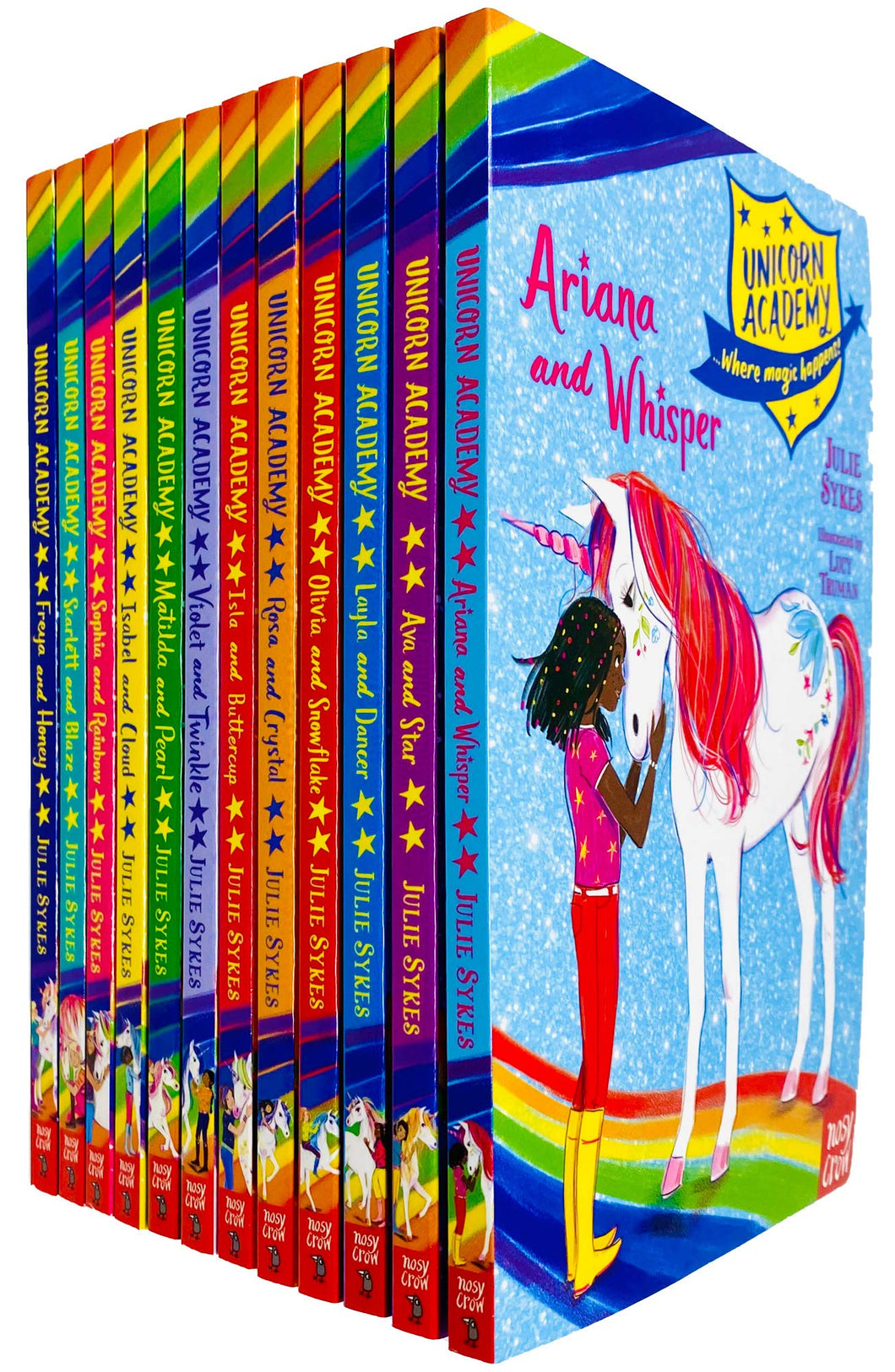 Unicorn Academy Where Magic Happens 12 Books Children - Ages -7-9 - Paperback Set By Julie Sykes