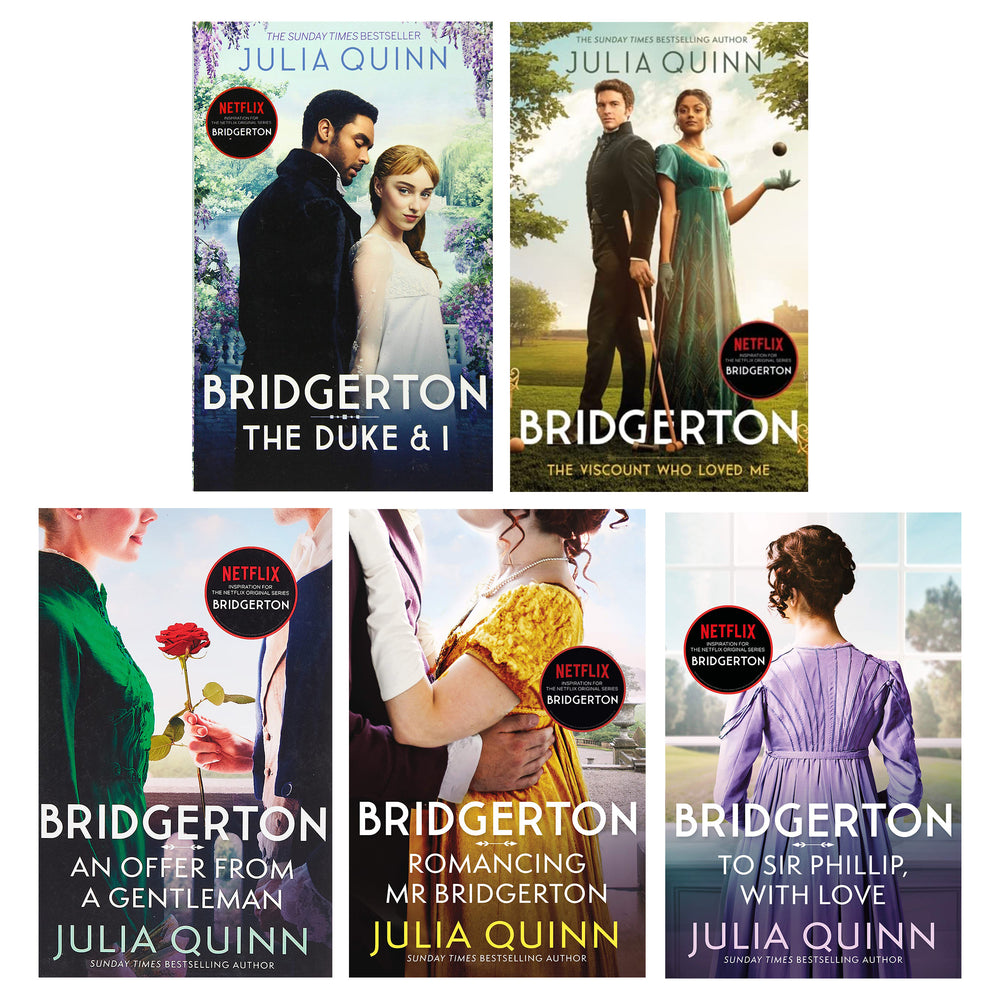 Bridgerton by Julia Quinn: Books 1-5 Collection Set - Fiction - Paperback - Bangzo Books Wholesale