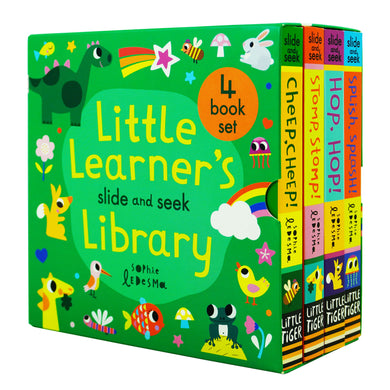 Little Learner Slide and Seek Library 4 Books Childrens Collection Set By Sophie Ledesma - Ages 0-5 - Board Book