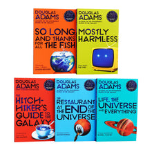 Load image into Gallery viewer, The Hitchhiker&#39;s Guide to the Galaxy by Douglas Adams: Complete Books 1-5 Box Set - Fiction - Paperback