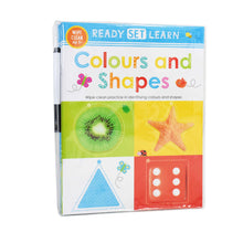 Load image into Gallery viewer, Ready Set Learn 10 Early Learning Wipe Clean Books Colours Shapes Numbers Phonics Handwriting Counting - Ages 3+ – Paperback