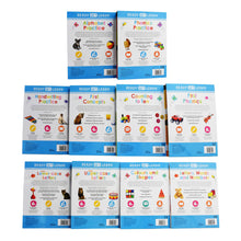 Load image into Gallery viewer, Ready Set Learn 10 Early Learning Wipe Clean Books Colours Shapes Numbers Phonics Handwriting Counting - Ages 3+ – Paperback