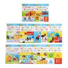 Load image into Gallery viewer, Ready Set Learn 10 Early Learning Wipe Clean Books Colours Shapes Numbers Phonics Handwriting Counting - Ages 3+ – Paperback
