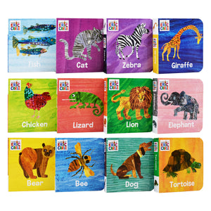 World of Eric Carle 12 Animal Books Collection Set By Pi Kids - Ages 0-5 - Board Book