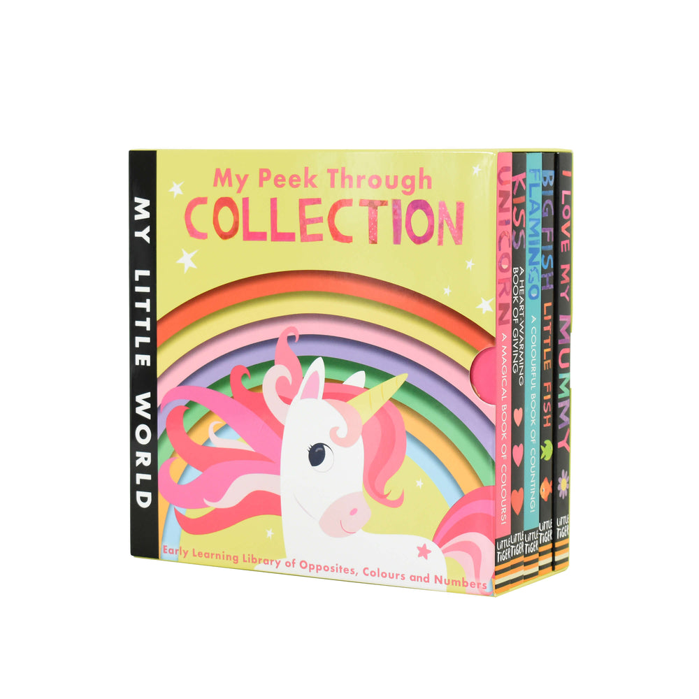 My Little World 5 Board Books (Big Fish,Flamingo,Love Mummy,Kiss,Unicorn) by Little Tiger - Ages 0-5 - Board Book - Bangzo Books Wholesale