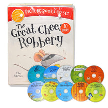 Load image into Gallery viewer, Great Cheese Robbery 10 Picture Books with CD by Little Tiger - Ages 0-5 - Paperback