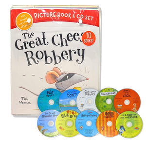 Great Cheese Robbery 10 Picture Books with CD by Little Tiger - Ages 0-5 - Paperback