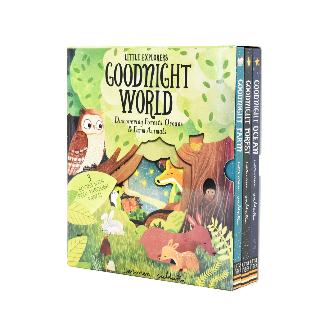 Little Explorers Goodnight World 3 Books Box Carmen Saldana - Ages 0-5 - Boardbooks