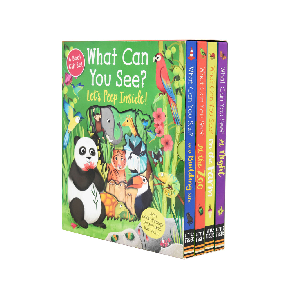What Can You See Lets Peep Inside 4 Books Set by Little Tiger - Ages 3-6 - Board Book - Bangzo Books Wholesale