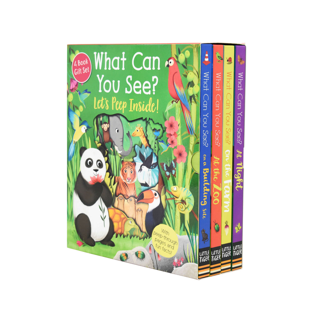 What Can You See Lets Peep Inside 4 Books Set by Little Tiger - Ages 0-5 - Boardbooks